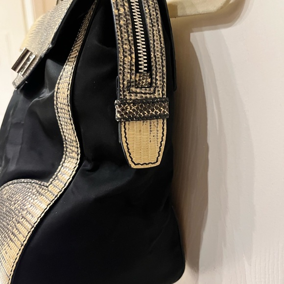 Authentic Prada Python Tessuto Leather Satchel - Picture 3 of 12